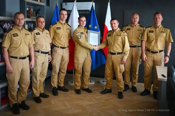 Podkarpaccy strażacy podsumowali działania modułu GFFF i uhonorowali nadbryg. Tomasza Barana