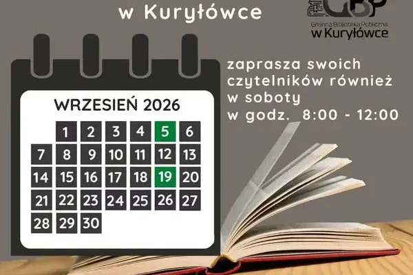 Biblioteka w Kuryłówce otwarta w soboty – zaprasza na jesienne lektury