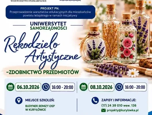 Warsztaty zdobnictwa przedmiotów w Kuryłówce – zapisy trwają