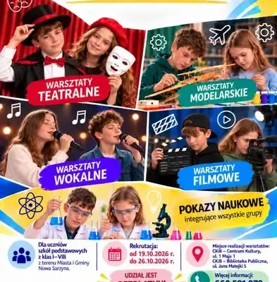 Nowa Sarzyna: bezpłatne warsztaty dla dzieci i młodzieży – rusza rekrutacja