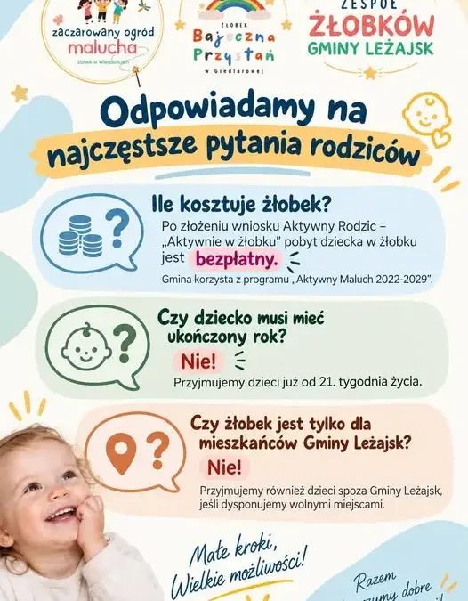 Żłobek w Gminie Leżajsk bezpłatny? Sprawdź, co oferuje Zespół Żłobków