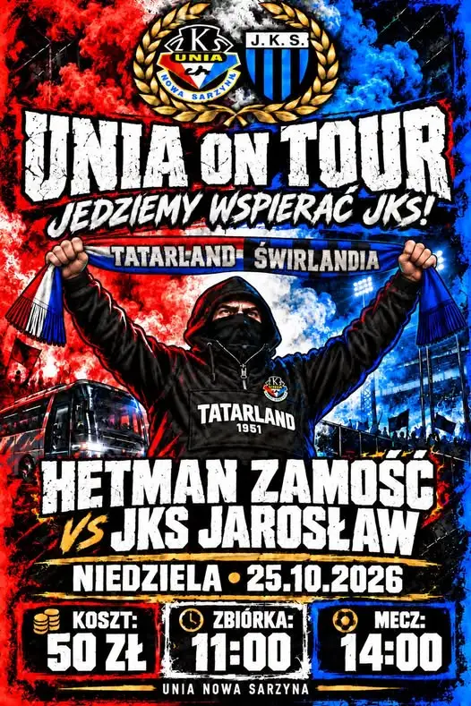 Unia On Tour: kibice z Nowej Sarzyny jadą do Zamościa wspierać JKST