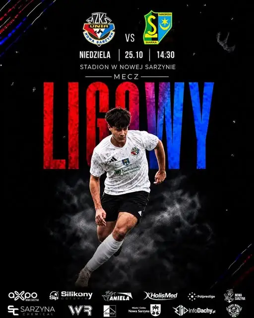 Unia Nowa Sarzyna zagra z rezerwami Siarki Tarnobrzeg na własnym stadionie