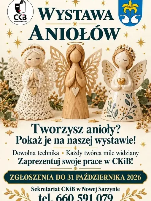 Nowa Sarzyna zaprasza twórców aniołów – wystawa w CKiB czeka na zgłoszenia