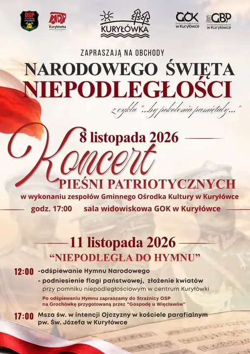 Narodowe Święto Niepodległości w Kuryłówce – koncert, uroczystości i grochówka